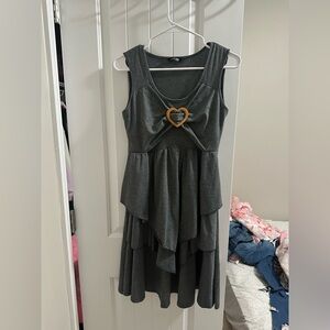 Grey heart dress